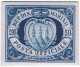 S. Marino San Marino (sm10). Prova In Azzurro Di Un Francobollo Di Servizio Non Emesso Di 50 Cent. Molto Raro. (Certific - Nuovi