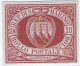 San Marino S. Marino (sm12). Stemmi. Prova Di Macchina Su Carta Grigia Del 10c Rosso Bruno Del 1899, Non Dentellata, Ott - Nuevos