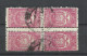 ECUADOR 1945 Timbre Fiscal Moviles As 4-block With Gutter O NB! Some Separation Between Stamps - Ecuador