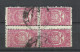 ECUADOR 1945 Timbre Fiscal Moviles As 4-block With Gutter O NB! Some Separation Between Stamps - Equateur