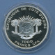 Elfenbeinküste 1000 Francs 2006 Segelschiff, Silber, PP Kapsel (m4737) - Costa De Marfil