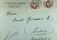 Polen: Brief Mit POLSKA 500 Mk MeF Vom 20.6.1923 Aus SOSNOWIEC Nach Leipzig  Abs. Textilwerke C. G. Schön - Brieven En Documenten