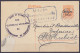 EP CP Postkarte 8c Orange (type OC13) Càpt NEUFCHATEAU /30.8.1917 Pour ST-HUBERT - Cachet Censure [Militär. Überwachungs - Occupazione Tedesca