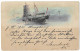Hong Kong 1901 Hand Painted 4c/3c Postal Stationery Card To Hungary - Lettres & Documents