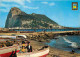 Gibraltar - Pareja De Ninos En Barça - Al Fondo Penon De Gibraltar - Couple D'enfants Andalous - Folklore - CPM - Voir S - Gibraltar