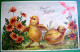 POUSSIN JOLI LOT X 4 Cpa Gaufrées  RELIEF PÂQUES POUSSINS  OEUF  .EASTER CHICKS EGG CHICK  LOT OF 4 OLD Embossed PC - Ostern