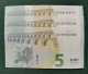 Delcampe - 5 EURO SPAIN 2013 LAGARDE V014F5 VC CORRELATIVE TRIO SC FDS UNC. ONLY FOUR NUMBERS - 5 Euro
