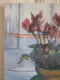 Delcampe - Fernand PROUST (XXème) Huile Sur Toile Nature Morte Aux Fleurs "Cyclamen" 1998 - Olieverf