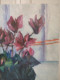 Delcampe - Fernand PROUST (XXème) Huile Sur Toile Nature Morte Aux Fleurs "Cyclamen" 1998 - Oelbilder