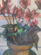 Delcampe - Fernand PROUST (XXème) Huile Sur Toile Nature Morte Aux Fleurs "Cyclamen" 1998 - Olii
