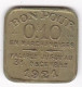 69, Rhône.  Lyon . Chambre Syndicale Des Commissionnaires En Primeurs  10 Centimes 1921, En Laiton - Monedas / De Necesidad
