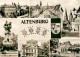 73082260 Altenburg Thueringen Schloss Markt Rote Spitzen Skatbrunnen Landestheat - Altenburg