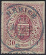 Luxembourg - Luxemburg -Timbre  - 1862   °   Cachet Bleu   Remich - 1859-1880 Wappen & Heraldik