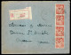 1945 Lettre Recommandée 89 ROGNY Yonne, Affranchissement Avec Bande De 4 Type Iris YT 652 - 1939-44 Iris