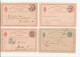 1880 - 1914 4 X Denmark To Berlin Germany POSTAL STATIONERY CARDS Cover Stamps Card - Postwaardestukken