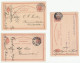 1910 -1913 3 X Denmark To Crimmitschau Germany POSTAL STATIONERY CARDS Cover Stamps Card - Postal Stationery