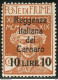 Fiume - Reggenza Del Carnaro Lire 10 Su Cent. 20 - Ottimo - Emisiones Locales/autónomas