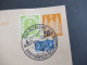 Bizone Bauten Ganzsache Mit Posthorn Nr.123 Und Sonderstempel 1952 Iserlohn Briefmarken Ausstellung / Posthorn - Briefe U. Dokumente