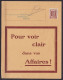 Carte-pub "Machines à Calculer Victor" Affr. PREO Houyoux 3c [BRUXELLES /1923/ BRUSSEL] Pour Verreries Et Gobleteries No - Typografisch 1922-31 (Houyoux)