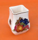 Delcampe - Vase Céramique Polychrome   Décor De Fruits (pommes, Raisins, Poires...) - Sonstige & Ohne Zuordnung