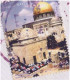 Omar Mosque, Al-Quds, Al-Aqsa Palestine, Dome Of The Rock Islam Praying Salah Namaz In Mosque Panama Cover Used To India - Islam