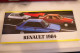 RENAULT CATALOGUE 1984 CARS 4 5 9 11 18 FUEGO 20 30 Alpine 4f6 Rodeo 5 Jeep CJ7 Trafic Master 21/9,5cm - Pubblicitari