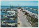 ITALIA ITALY CARTOLINA VIAGGIATA NEL 1965  VIAREGGIO - LA DARSENA E IL MOLO - Viareggio