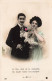 COUPLES - Un Tendre Baiser L'accompagne - Carte Postale Ancienne - Couples