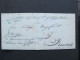 BRIEF Kuttenberg Kutná Hora - Roudnice 1844 BLAU !! / P3472 - ...-1850 Voorfilatelie