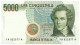 5000 LIRE BANCA D'ITALIA VINCENZO BELLINI LETTERA A 31/01/1985 FDS-/FDS - Autres & Non Classés