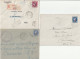 Cérès De Mazelin, 3 Enveloppes, Job (Puy-de-Dôme), 1 Recommandée Avec  AR  Et Retour, 1 Contrôle Facteur. - 1945-47 Ceres (Mazelin)