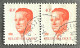 BEL2136Ux2h - King Baudouin 1st. - Pair Of 40 F Used Stamps - Belgium - 1984 - 1981-1990 Velghe