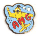 Pin's AMG - Avion Jaune Personnifié - Winner - N184 - Avions