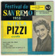 Festival De San Remo 1958. Nilla Pizzi Canta En El Azul Del Cielo + 3. EP - Non Classés