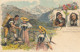 Gruss Aus Dem Berner Oberland Lugano - Extrem Wunderschöne Postkarte - Briefmarken Ab - Costumes