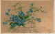 Spruchkarte/Gedichte Feilchen Strauß Lichte Blaue Blumensterne 1908 Prägekarte - Philosophy