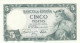 CRBS1103 BILLETE ESPAÑA 5 PESETAS 1954 SIN CIRCULAR - Autres & Non Classés