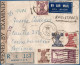 Bombay To Bolivia 1945 Censored Airmail Cover Franked George VI ½, 4, 8, 12 & 14 A 14 A Planel By New York & Miami - 1936-47 Roi Georges VI