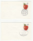 PHYSICS - ISSAC NEWTON APPLE 3 Diff Special Pmk FDCs GB Stamps Physics Fruit Cover Fdc - Physique
