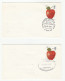 PHYSICS - ISSAC NEWTON APPLE 3 Diff Special Pmk FDCs GB Stamps Physics Fruit Cover Fdc - Fisica