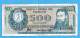 1952 CENTRAL BANK PARAGUAY 500 GUARANIES BERNARDINO CABALLERO CIRCULATED VF BANKNOTE BILLETE PAPER MONEY - Autres - Amérique