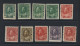 10x Canada Stamps #104-106as-107-107e-107bs-108-109-109d-112-184 GV = $116.00 - Nuovi