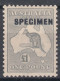 Australia 1935 1 Pound Kangaroo Specimen Scott#128 Mint Lightly Hinged - Ongebruikt