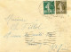 Lettre Avec Cachet St Sylvestre 1926 Haute Vienne Pour Limoges- Premier Jour Tarif 15 Date 9 8 1926 Semeuse 193 159 - Postal Rates