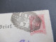 1914 Österreich / Tschechien Kartenbrief 5 Kreuzer Strichstempel Karlsbad Stadt 7 Nach Hamburg Gesendet Mit Ank. Stempel - Kartenbriefe