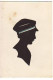 N°21264 - Silhouette - Profil D'une Jeune Femme Portant Une Sorte De Casquette - Scherenschnitt - Silhouette