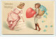 N°5084 - Carte Gaufrée - Valentine Greetings - Garçon Présentant Son Coeur - Saint-Valentin