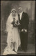 Ansichtskarte  Hochzeit - Braut, Bräutogam - Atelierfoto 1922 - Hochzeiten