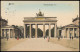 Ansichtskarte Mitte-Berlin Brandenburger Tor 1908 - Brandenburger Tor