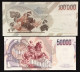 Italia  50000 Lire Bernini I° Tipo D1990 + 100000 Lire Caravaggio I° Tipo 1986 C LOTTO.345 - Sammlungen